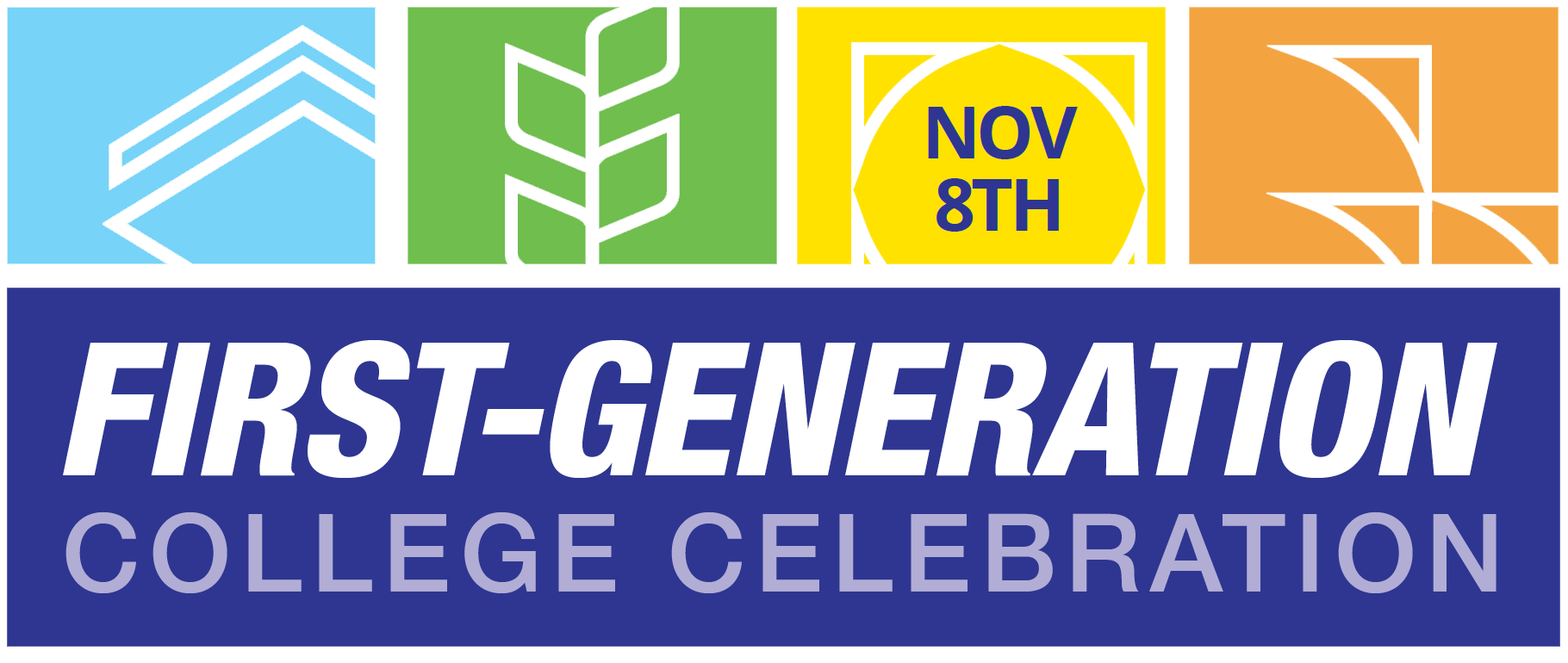 Logo promoting First-Generation College Celebration on November 8th