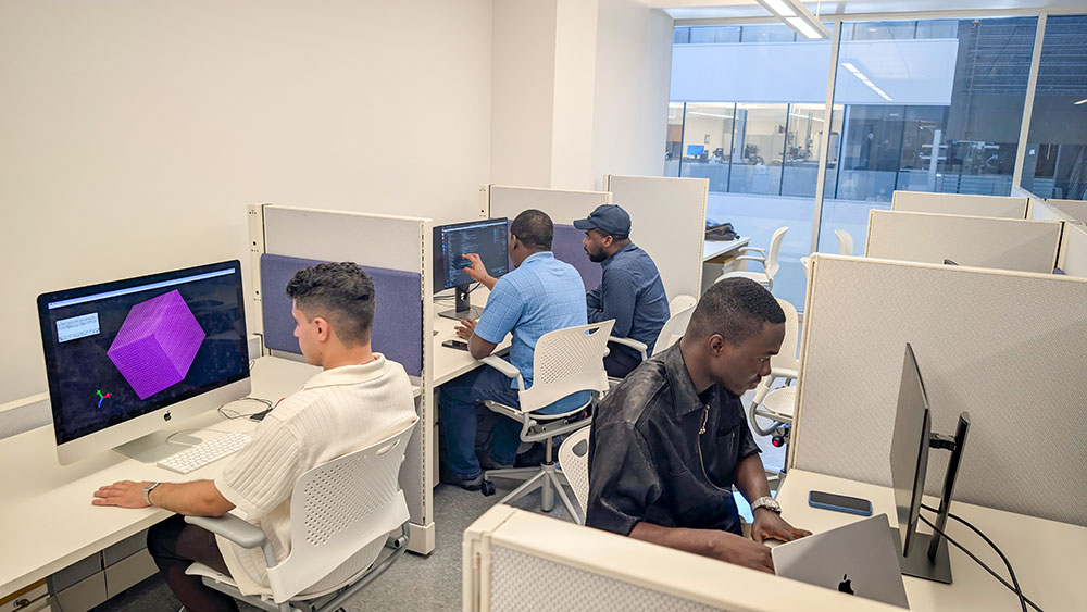 Students in a computer lab