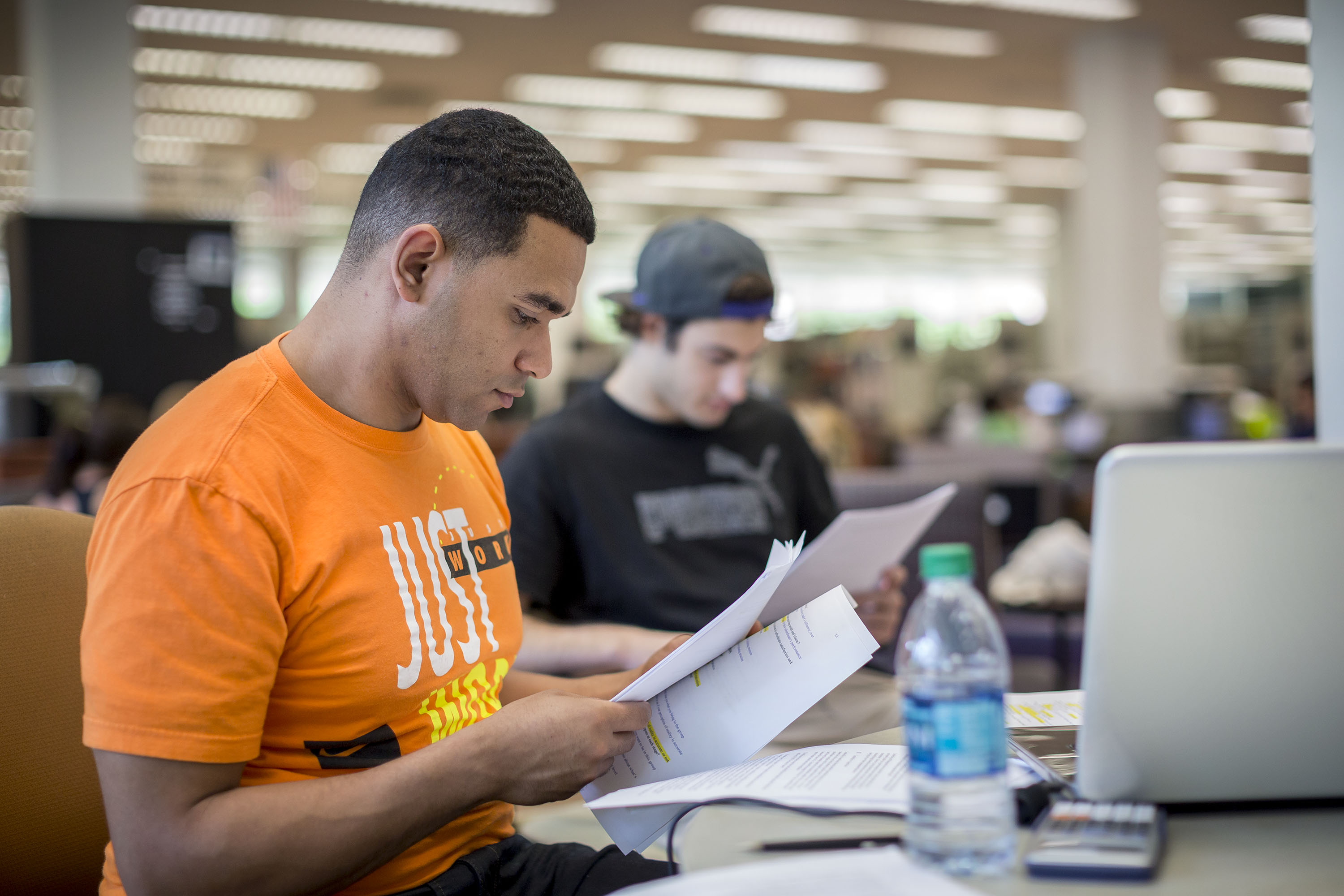 Students in library