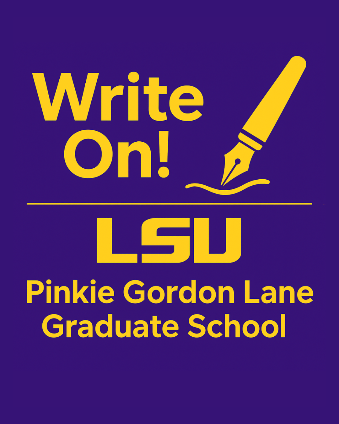 Write On! LSU Write On logo
