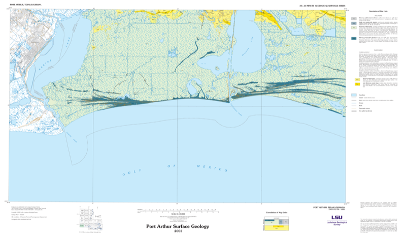 Port Arthur Surface Geology