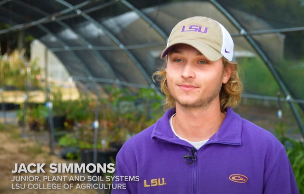 Student Jack Simmons speaks on camera