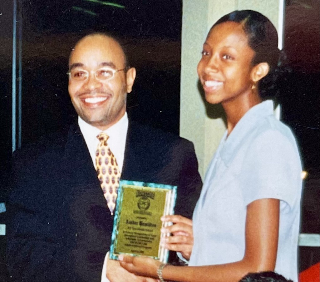 students at award ceremony